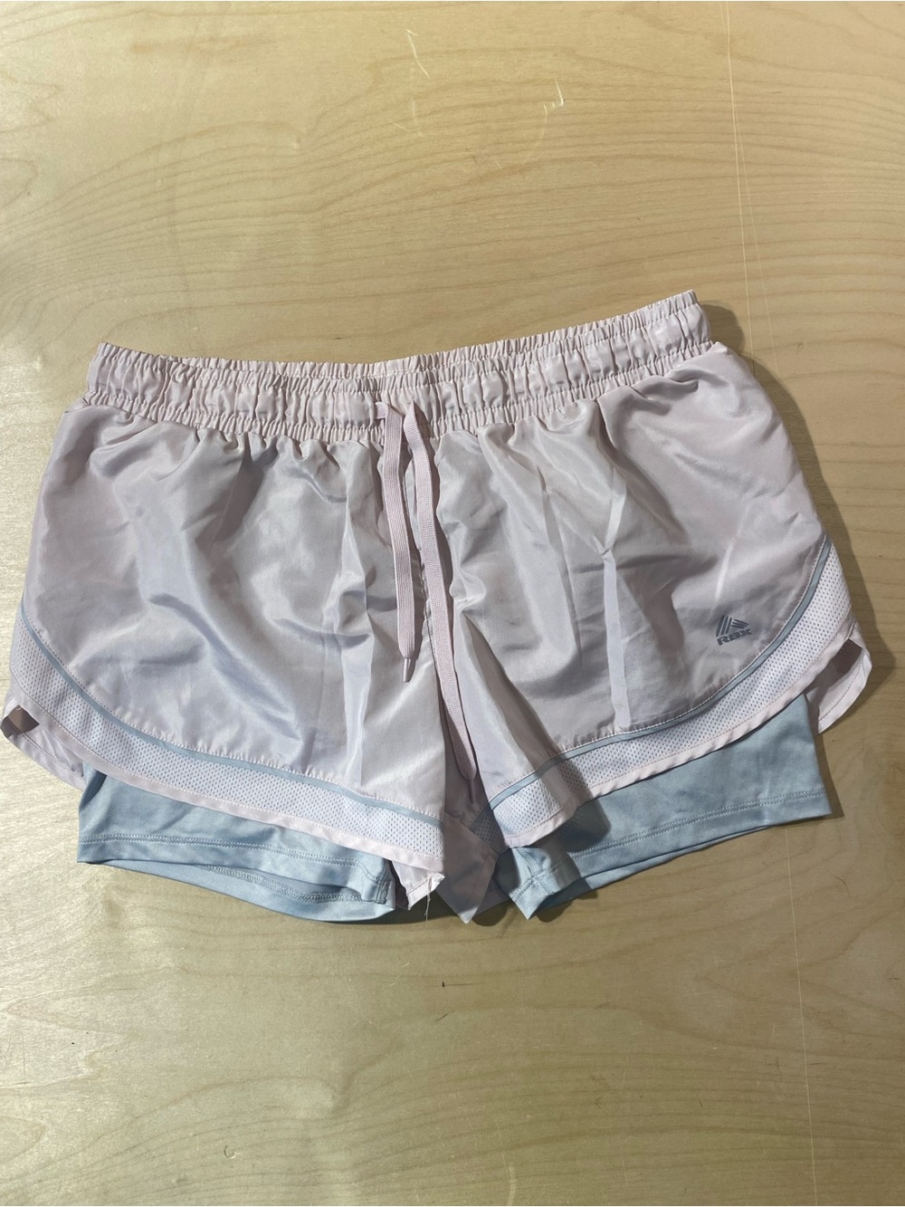 RBX Athletic Drawstring Layered Pink Women’s Shorts Large (Z)